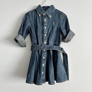 Ralph Lauren Denim Shirt Dress with Belt size 2/2T